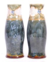 PAIR OF EARLY 20TH CENTURY DOULTON LAMBETH VASES