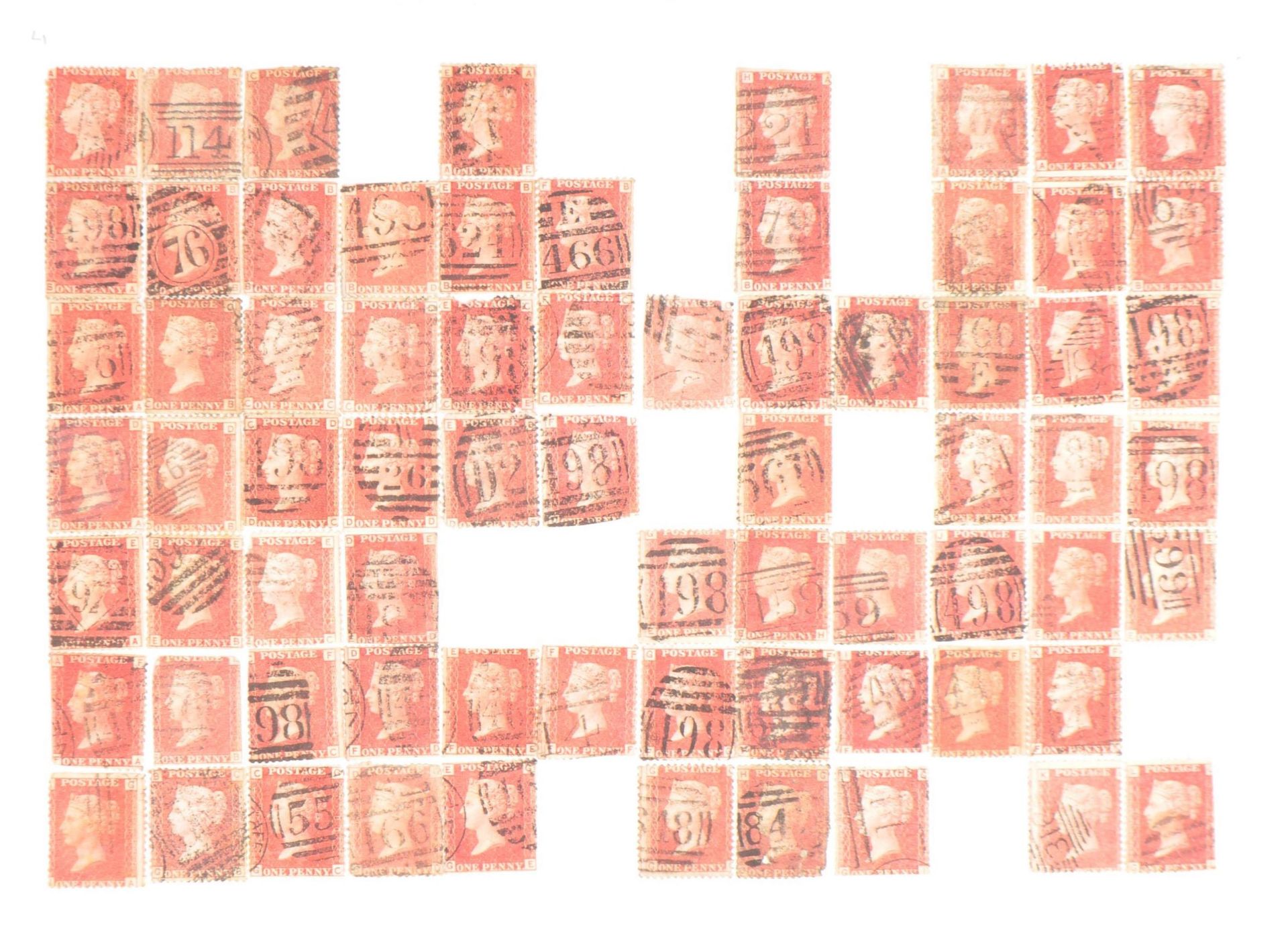 COLLECTION 19TH CENTURY VICTORIAN STAMPS - 120 PENNY REDS - Bild 2 aus 9