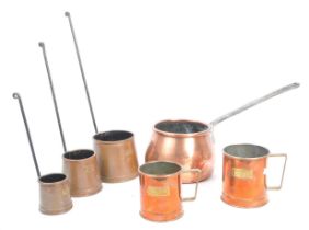 COLLECTION OF 20TH CENTURY COPPER SHOP MEASURES