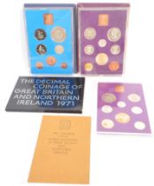 FOUR 1970S ROYAL MINT PROOF COIN PACKS