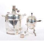 EARLY 20TH CENTURY EPNS SILVER BURNER & CODDLER