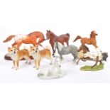 COLLECTION OF PORCELAIN CHINA / RESIN HORSE STATUES