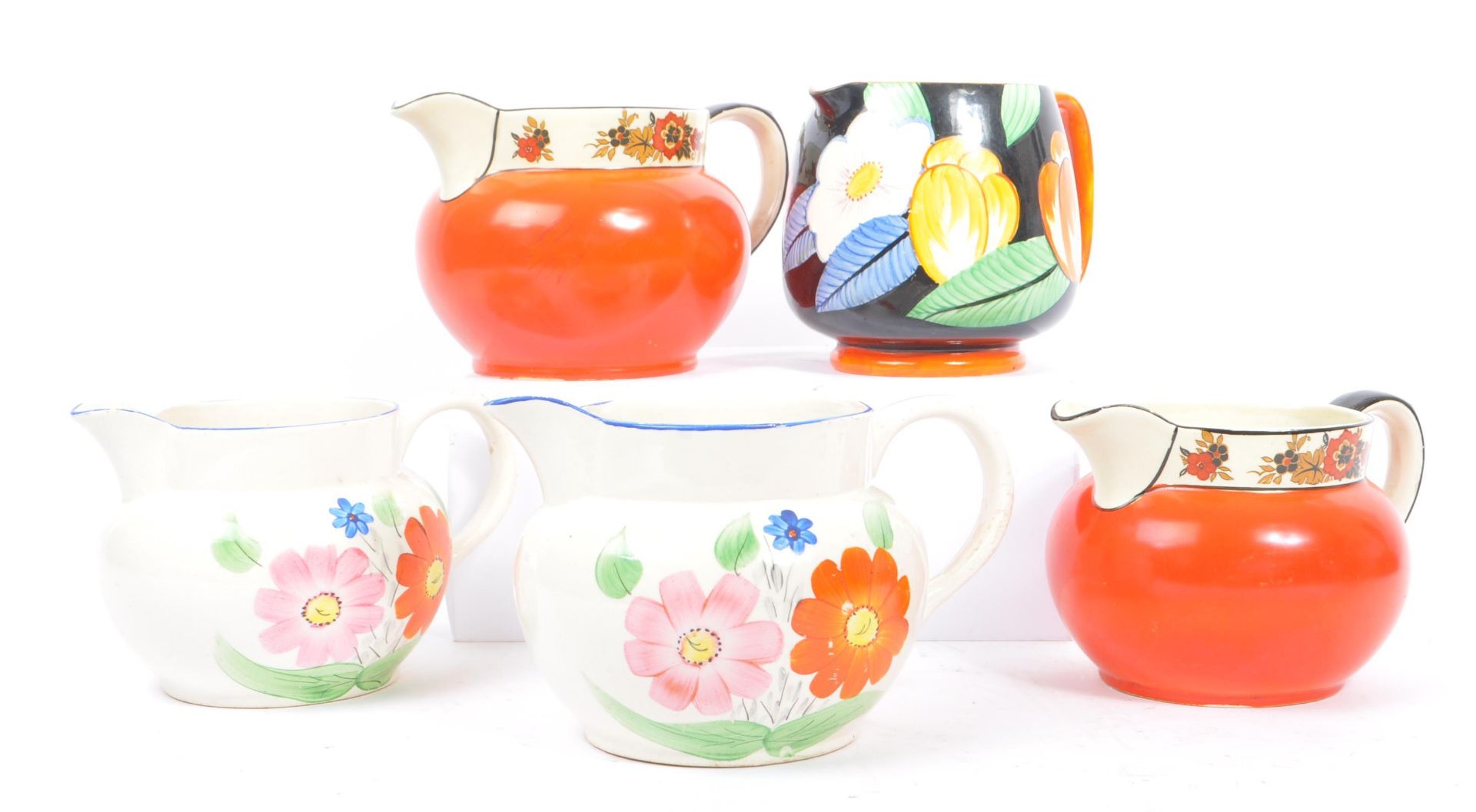 COLLECTION OF FIVE VINTAGE 20TH CENTURY CERAMIC JUGS