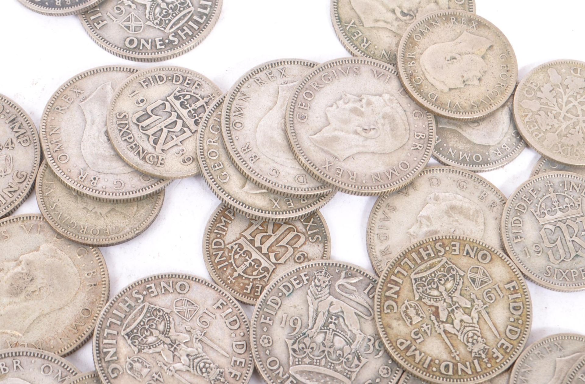 COLLECTION PRE 1946 BRITISH SIXPENCE & SHILLING COINS - Image 6 of 8