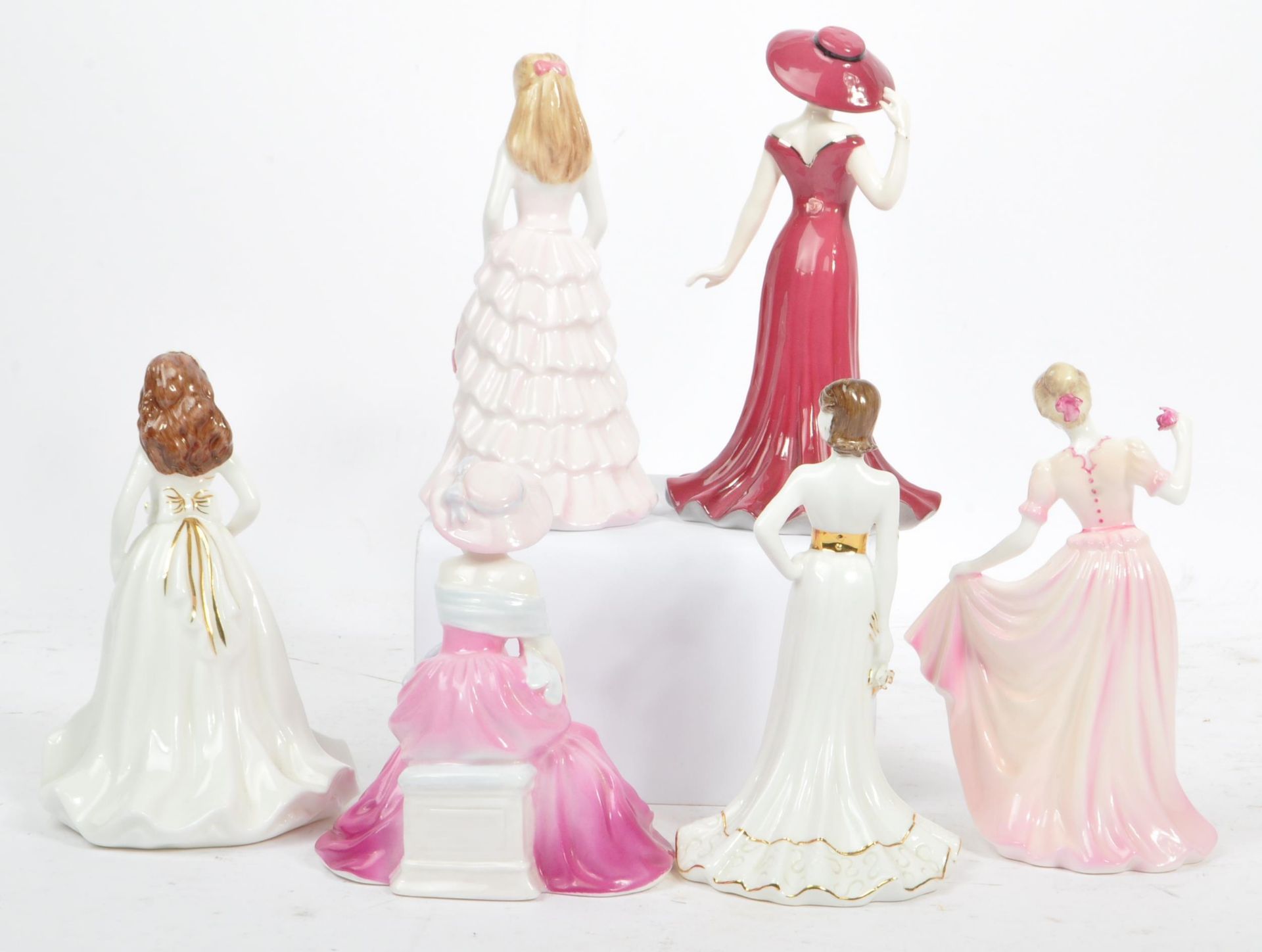 COALPORT- COLLECTION OF SIX CONTEMPORARY PORCELAIN FIGURES - Image 6 of 7