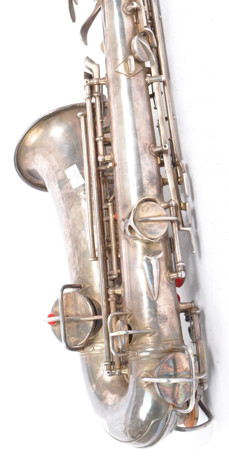 PAN AMERICAN MADE WHITE METAL SAXOPHONE - Bild 9 aus 10