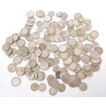 COLLECTION PRE 1946 BRITISH SIXPENCE & SHILLING COINS