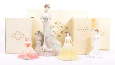 COALPORT - COLLECTION OF FIVE PORCELAIN FEMALE FIGURINES