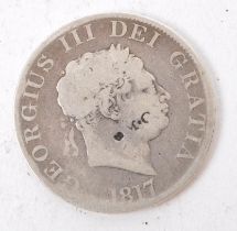 GEORGE III 1817 SILVER HALF CROWN COIN