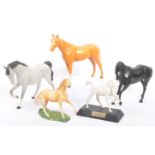 BESWICK - COLLECTION OF THREE PORCELAIN CHINA HORSES