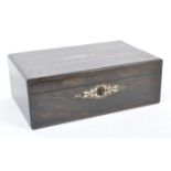 VICTORIAN COROMANDEL WOOD & MOTHER OF PEARL WRITING SLOPE