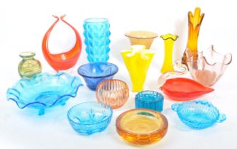 LARGE COLLECTION OF MID CENTURY ART GLASS