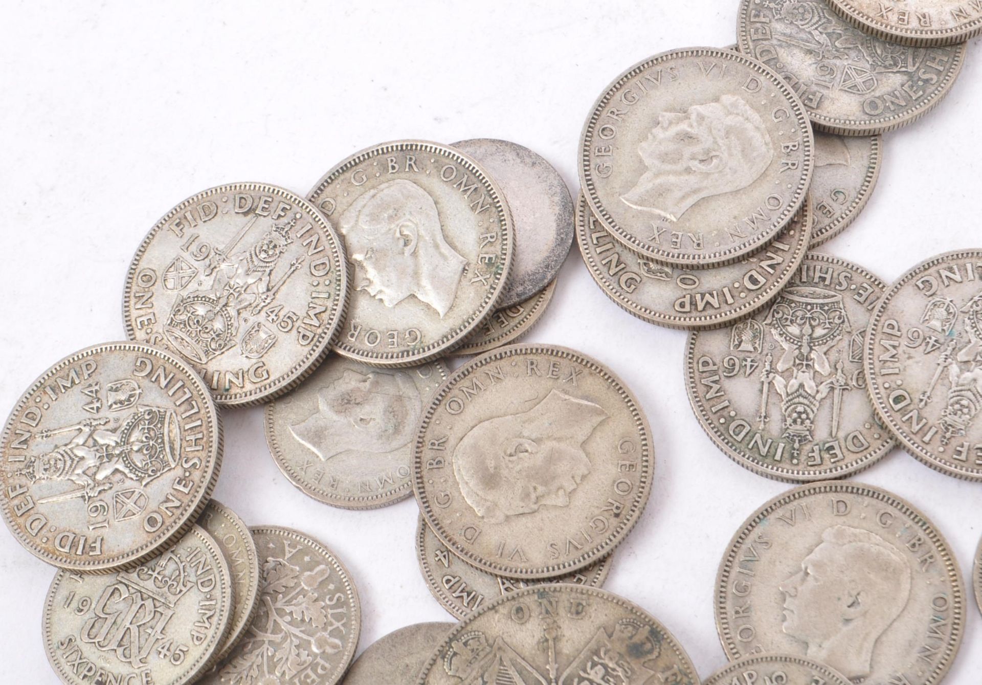 COLLECTION PRE 1946 BRITISH SIXPENCE & SHILLING COINS - Image 4 of 8