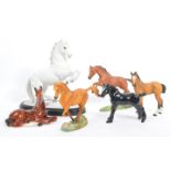 COLLECTION OF CONTEMPORARY PORCELAIN HORSE FIGURINES