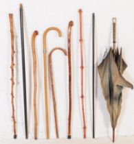 COLLECTION OF VINTAGE 20TH CENTURY WALKING STICKS / CANES