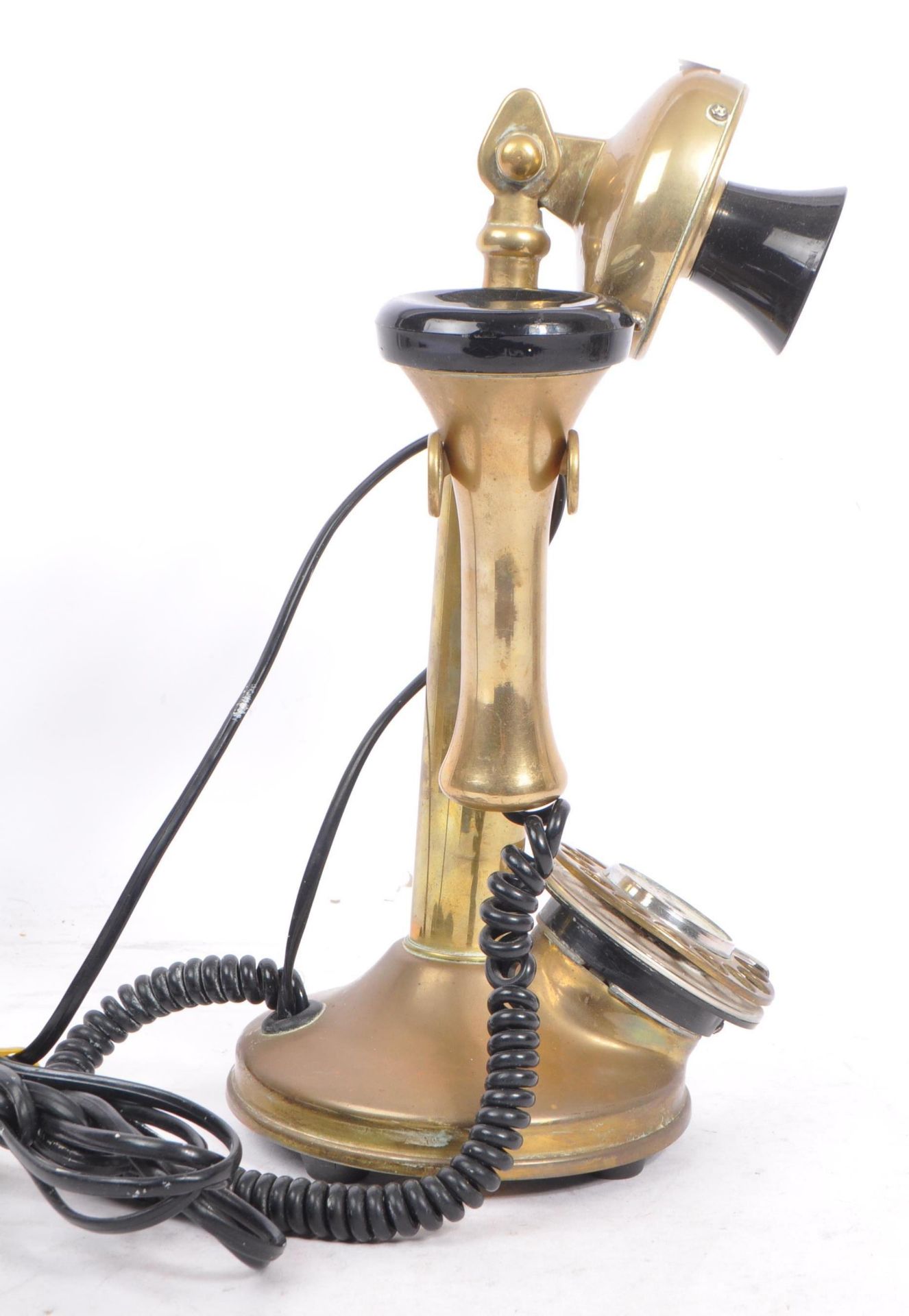 20TH CENTURY BRASS BAKELITE CANDLESTICK TELEPHONE - Image 2 of 6
