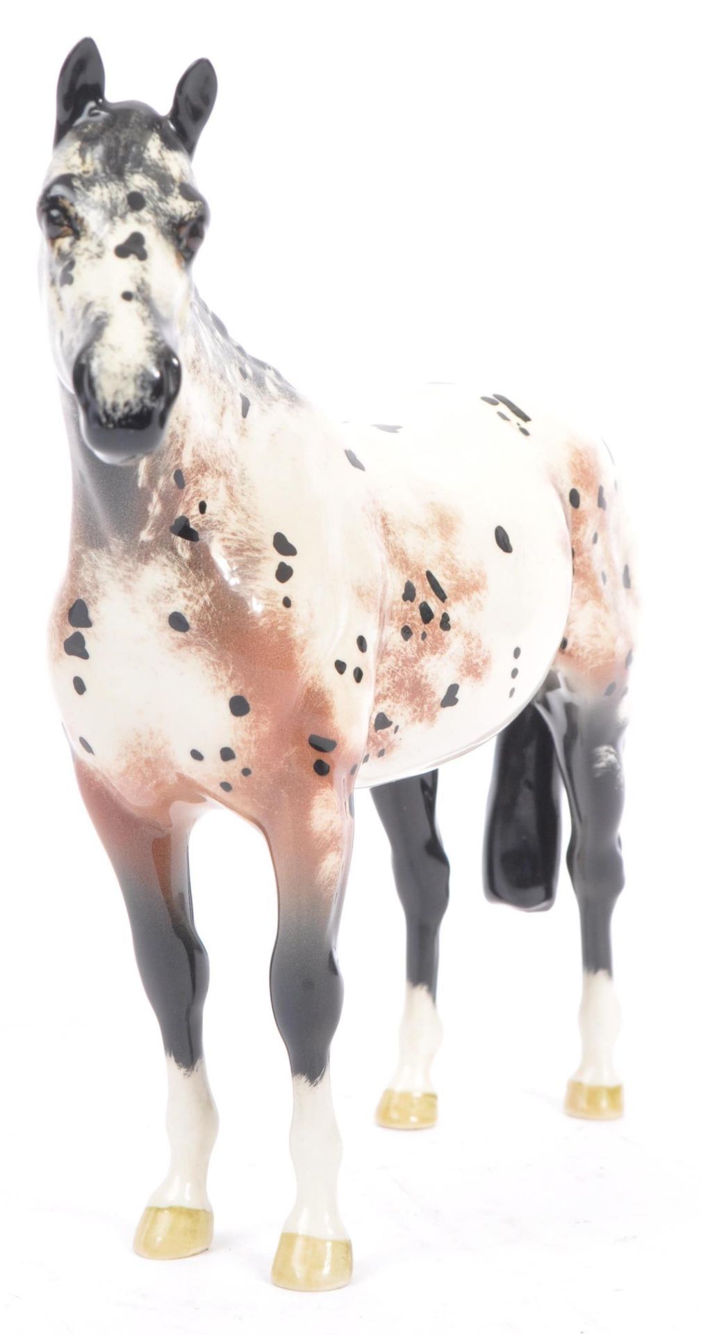 BESWICK - A PORCELAIN APPALOOSA STALLION PORCELAIN HORSE - Image 2 of 6