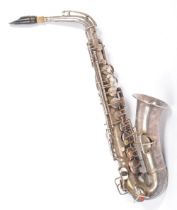 PAN AMERICAN MADE WHITE METAL SAXOPHONE