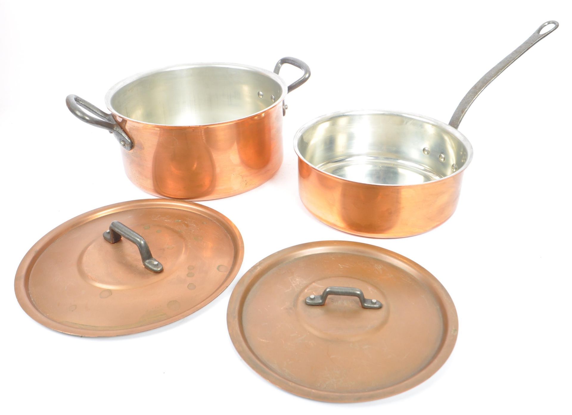 COLLECTION OF 20TH CENTURY COPPER ZINC COOKWARE - Image 5 of 7