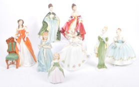 ROYAL DOULTON - COLLECTION OF EIGHT MID 20TH PORCELAIN LADIES