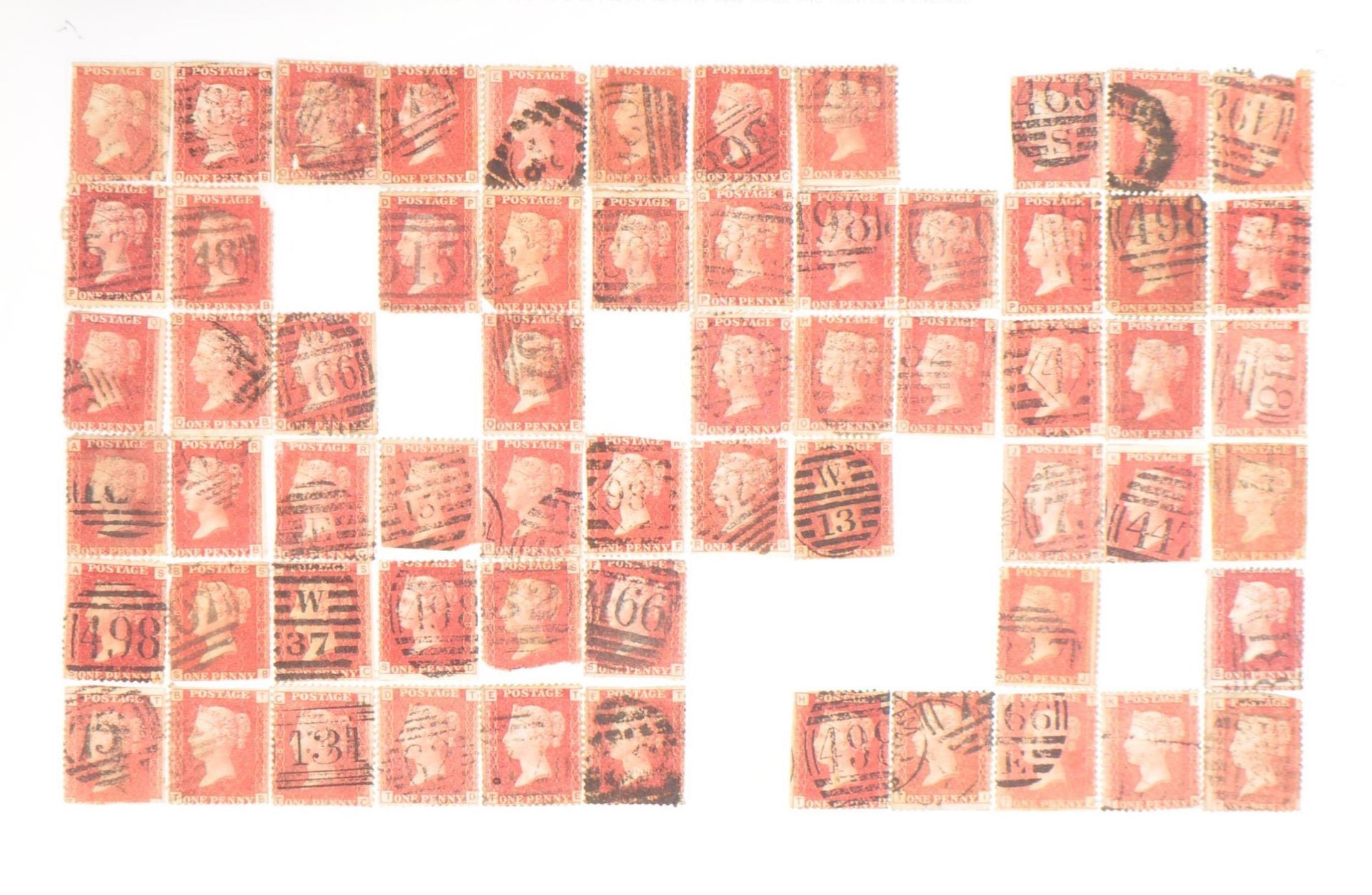 COLLECTION 19TH CENTURY VICTORIAN STAMPS - 120 PENNY REDS - Bild 4 aus 9