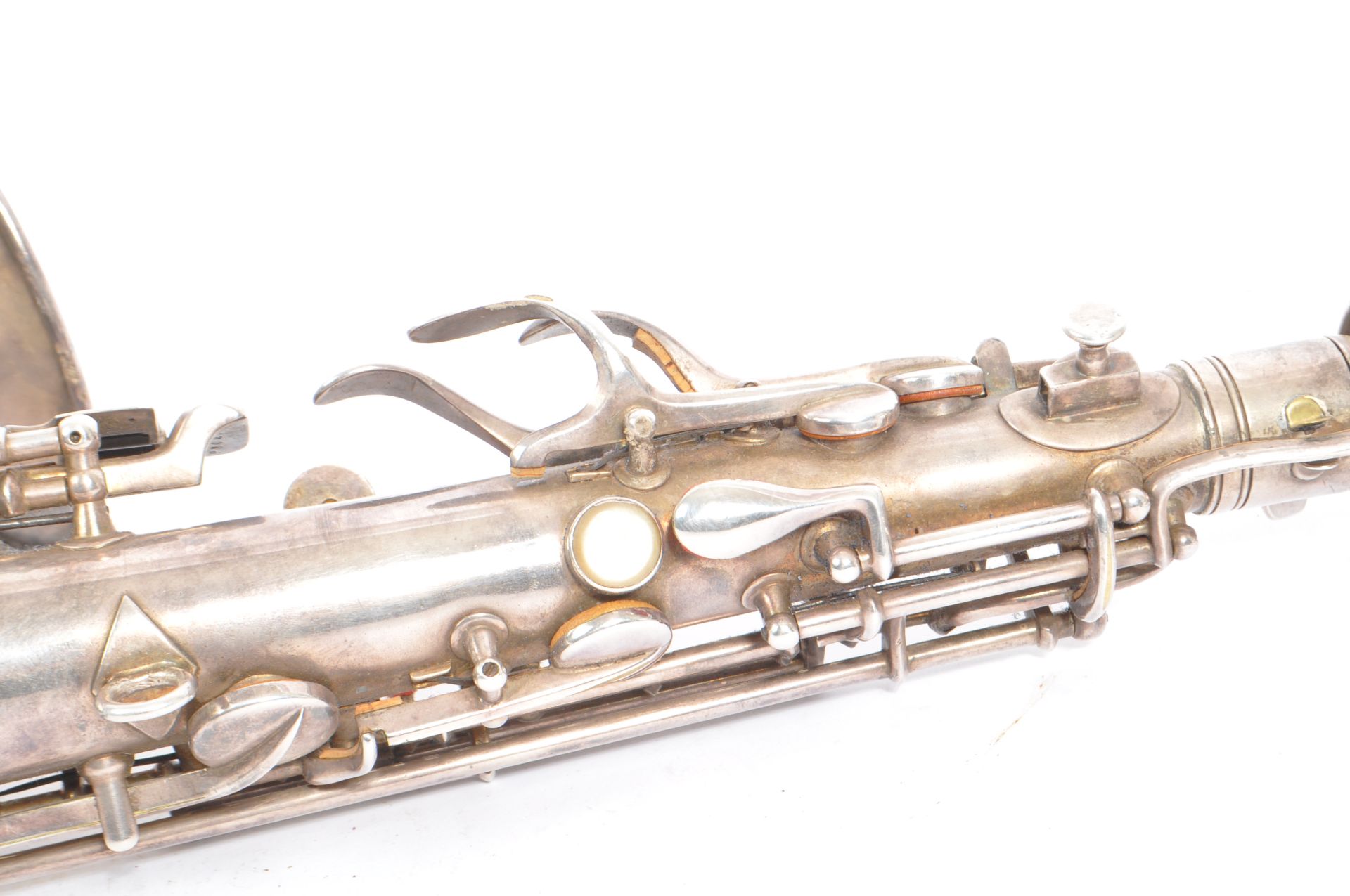 PAN AMERICAN MADE WHITE METAL SAXOPHONE - Bild 10 aus 10