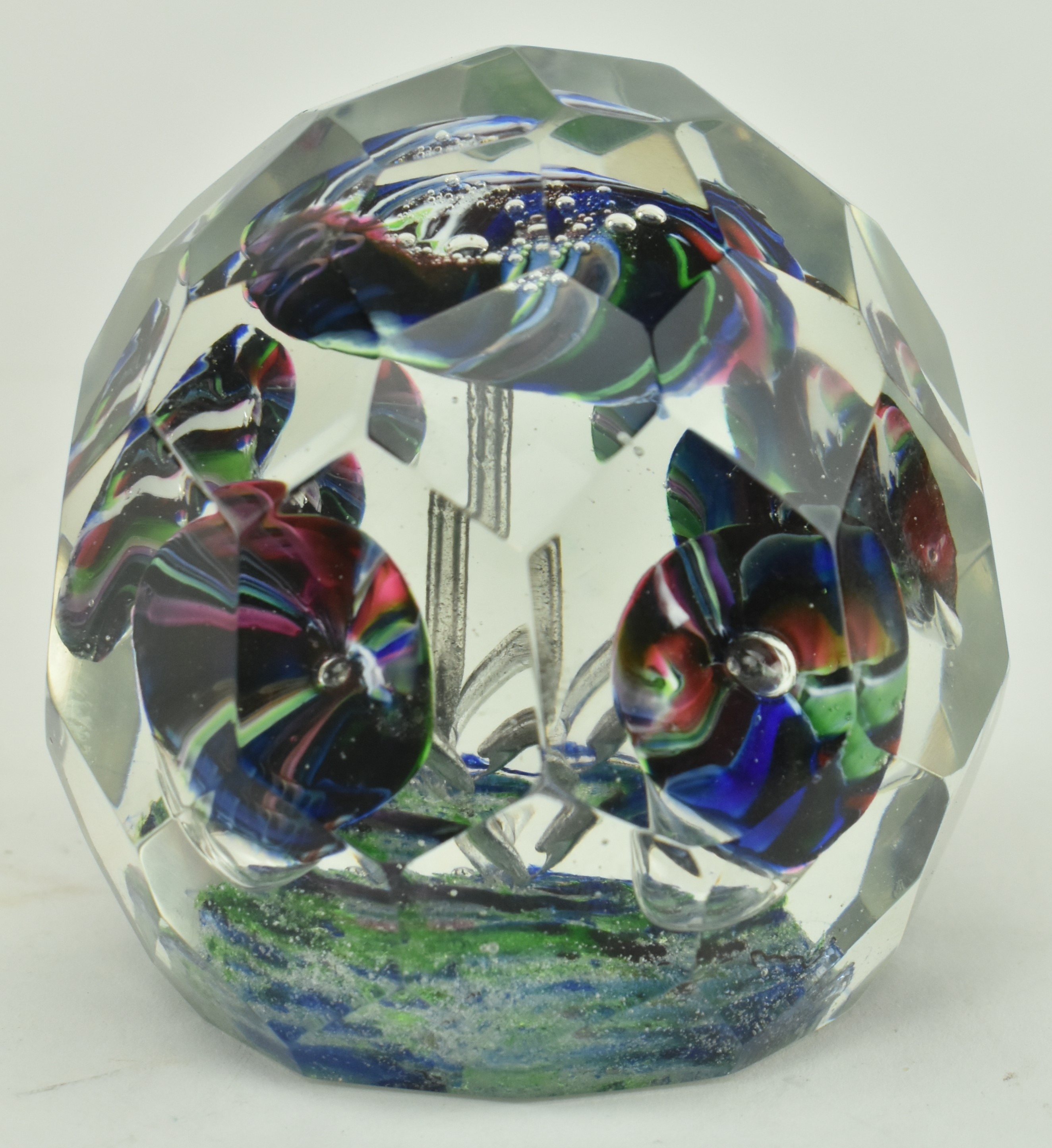 THREE VINTAGE GLASS PAPERWEIGHTS INCL. PERTHSHIRE - Image 5 of 6
