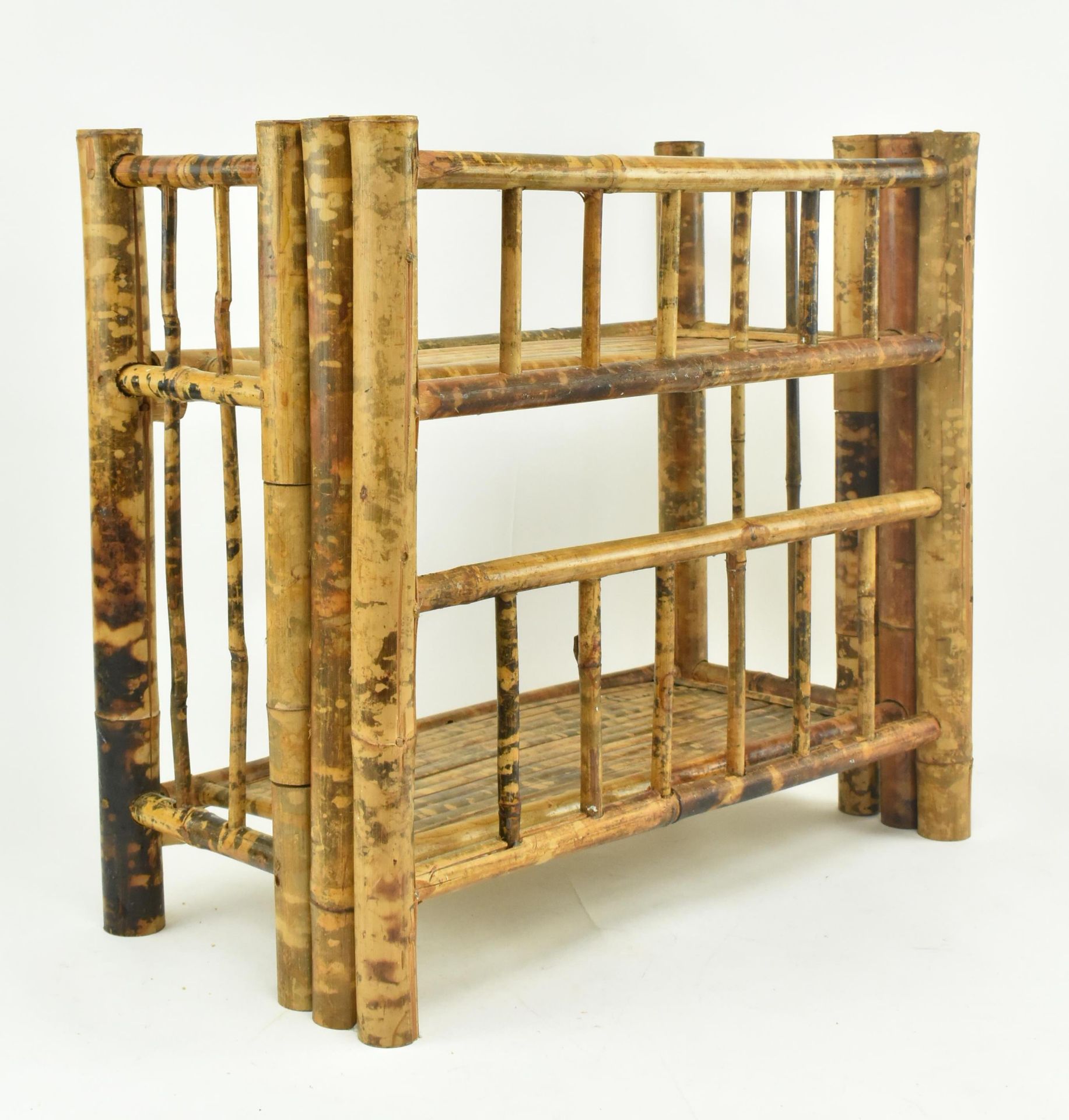 VICTORIAN AESTHETIC MOVEMENT FOLDING BAMBOO BOOK SHELF - Image 6 of 6