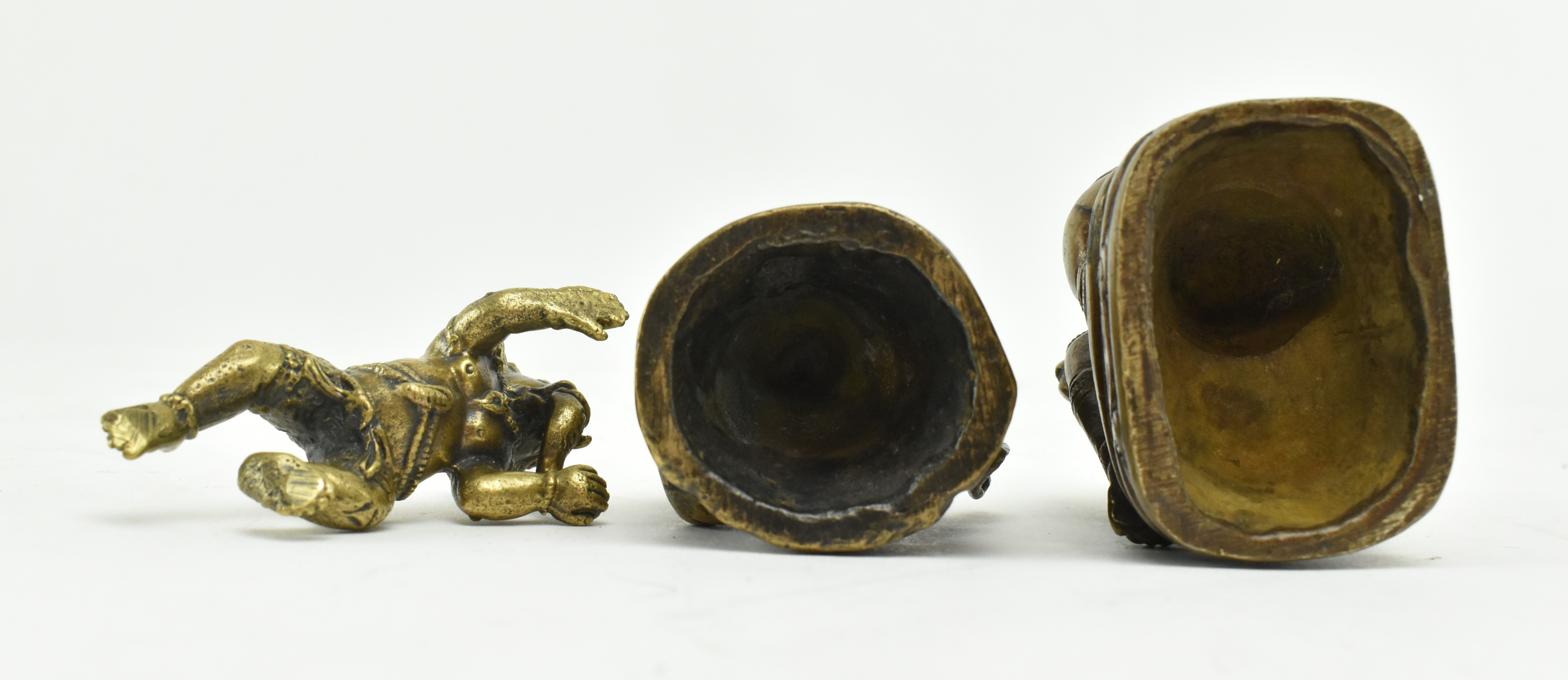 THREE HINDU BRONZE & BRASS STATUES OF THE GOD GANESHA - Image 8 of 8