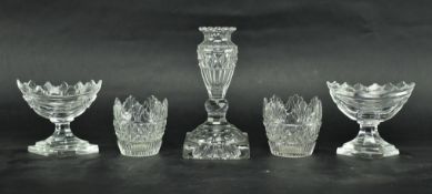 COLLECTION OF LATE 18TH - EARLY 19TH CENTURY CUT GLASSWARE