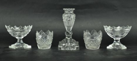 COLLECTION OF LATE 18TH - EARLY 19TH CENTURY CUT GLASSWARE