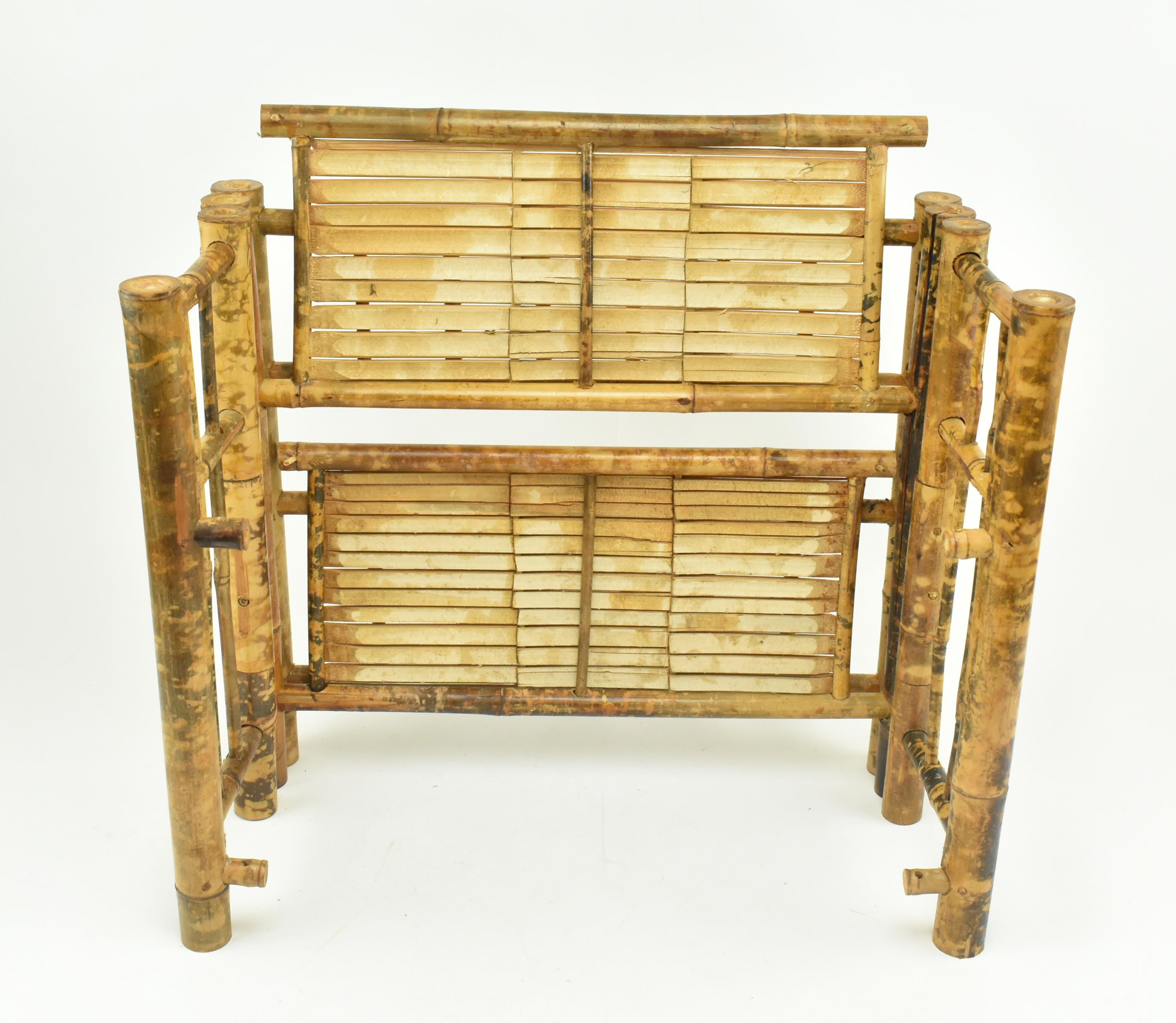 VICTORIAN AESTHETIC MOVEMENT FOLDING BAMBOO BOOK SHELF - Image 4 of 6