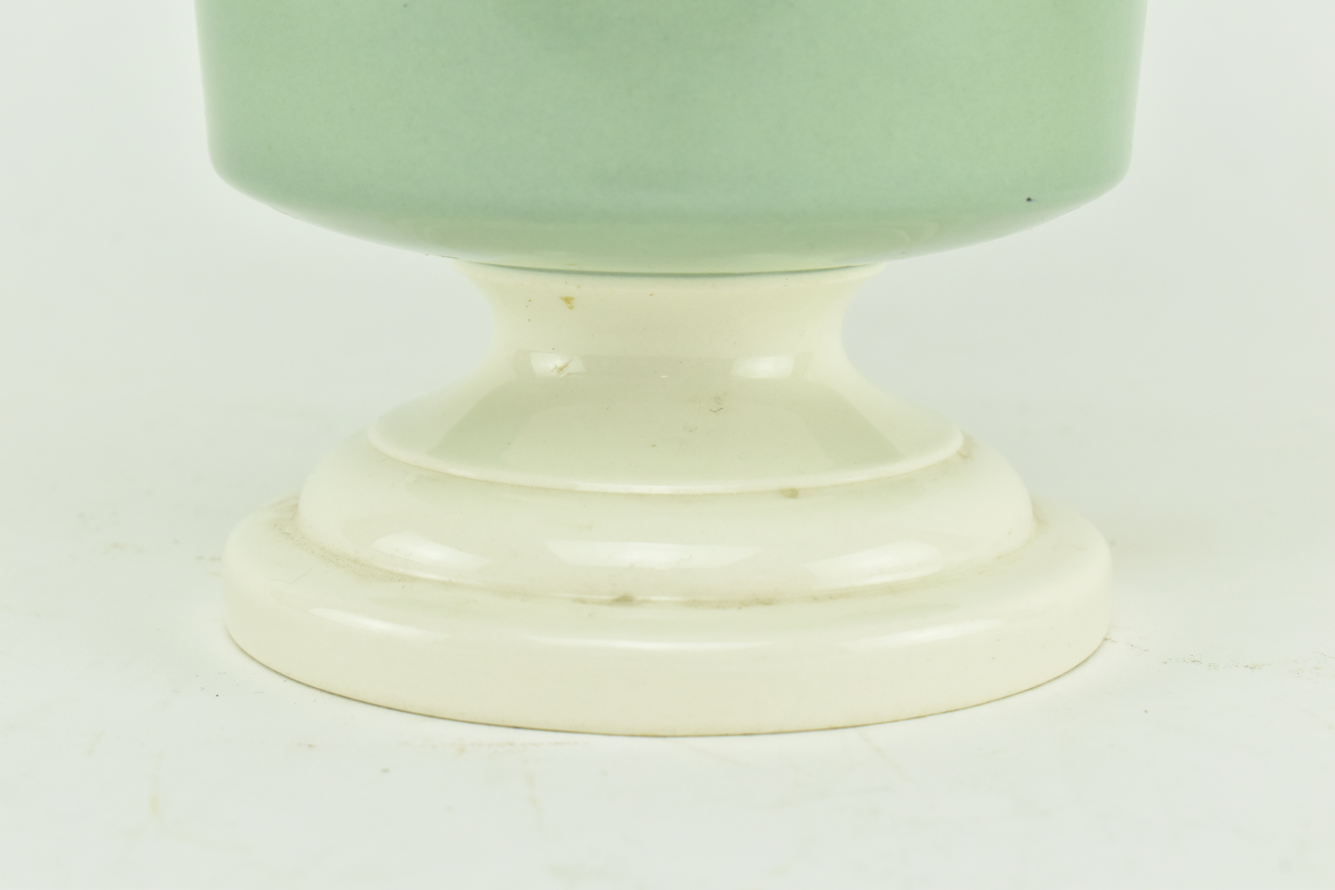 KEITH MURRAY FOR WEDGWOOD - CERAMIC CAMPANA URN IN SAGE - Image 5 of 6
