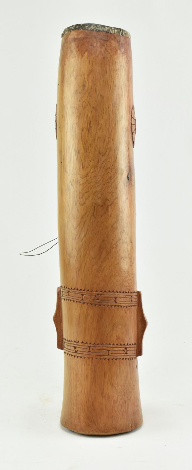 PAPUA NEW GUINEA TRIBAL HARD WOOD FINGER DRUM - Image 3 of 6