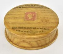 MAUCHLINE WARE - WOODEN STAMP BOX FROM STIRLING WOOD