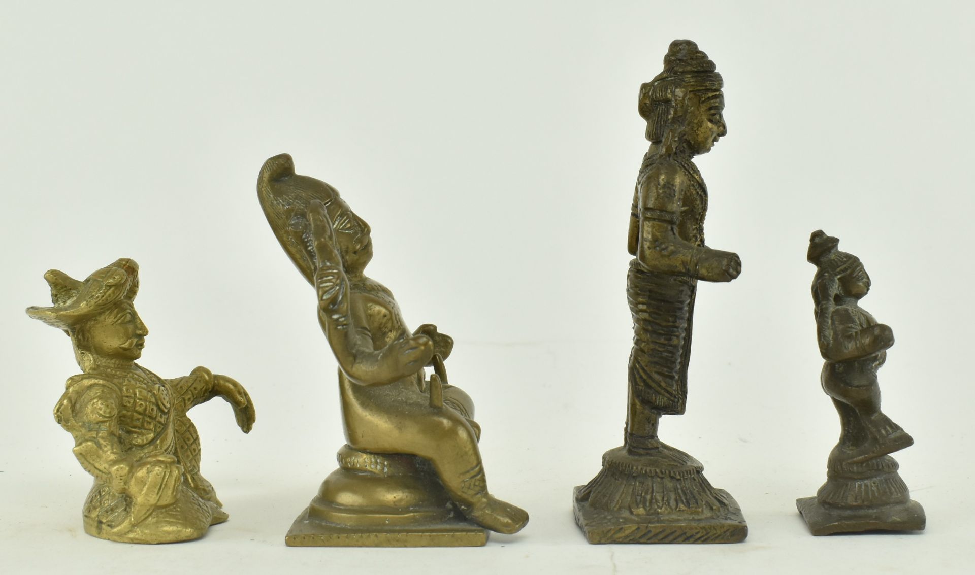 FOUR SOUTH EAST ASIAN AMULET STATUES OF HINDU DEITIES - Image 2 of 5