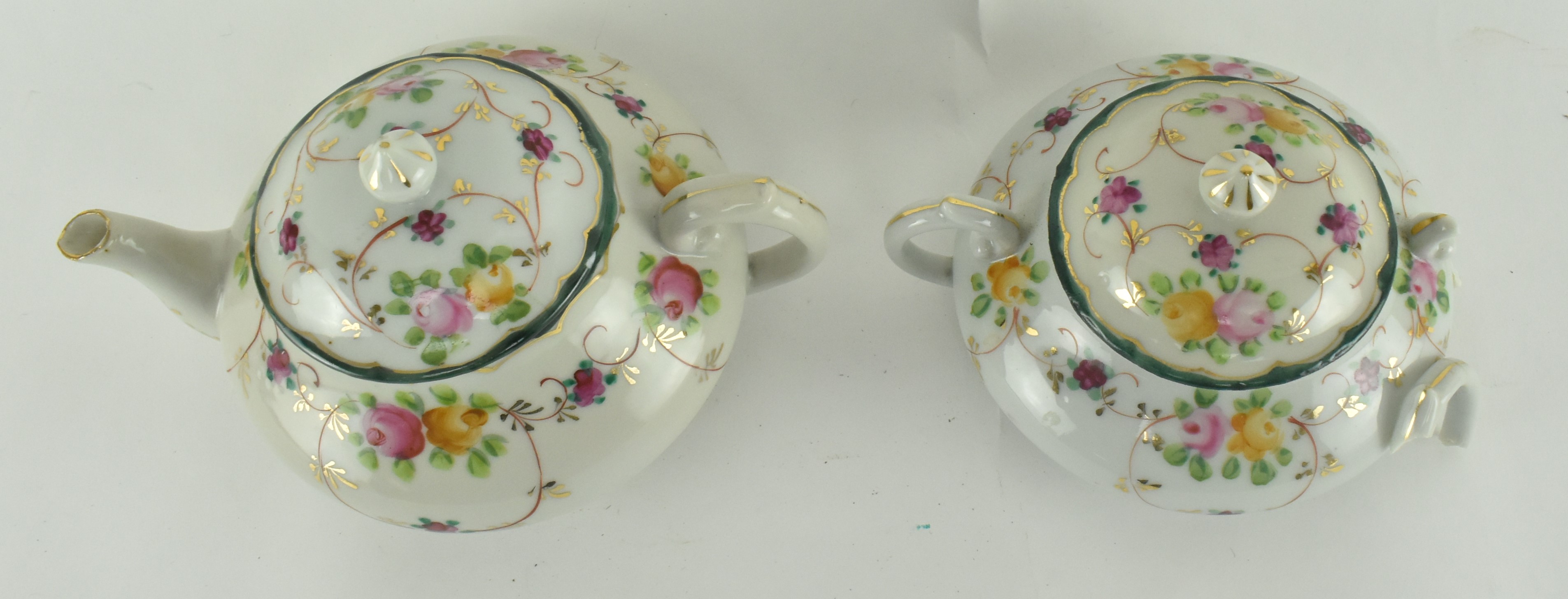 VICTORIAN HAND PAINTED FINE BONE CHINA TEA SERVICE - Image 9 of 11