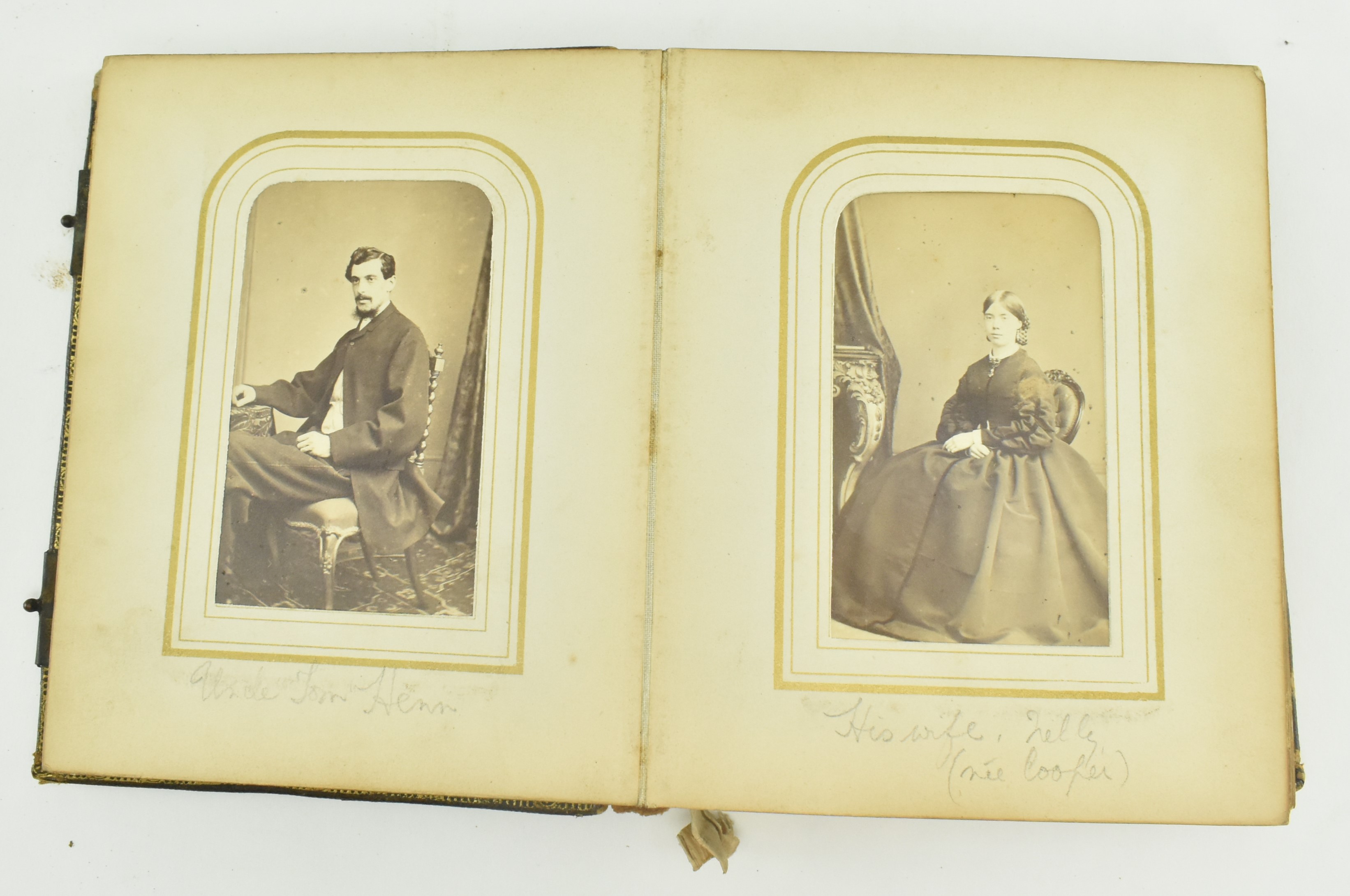 TWO 19TH CENTURY VICTORIAN PHOTOGRAPH ALBUMS - Image 7 of 13