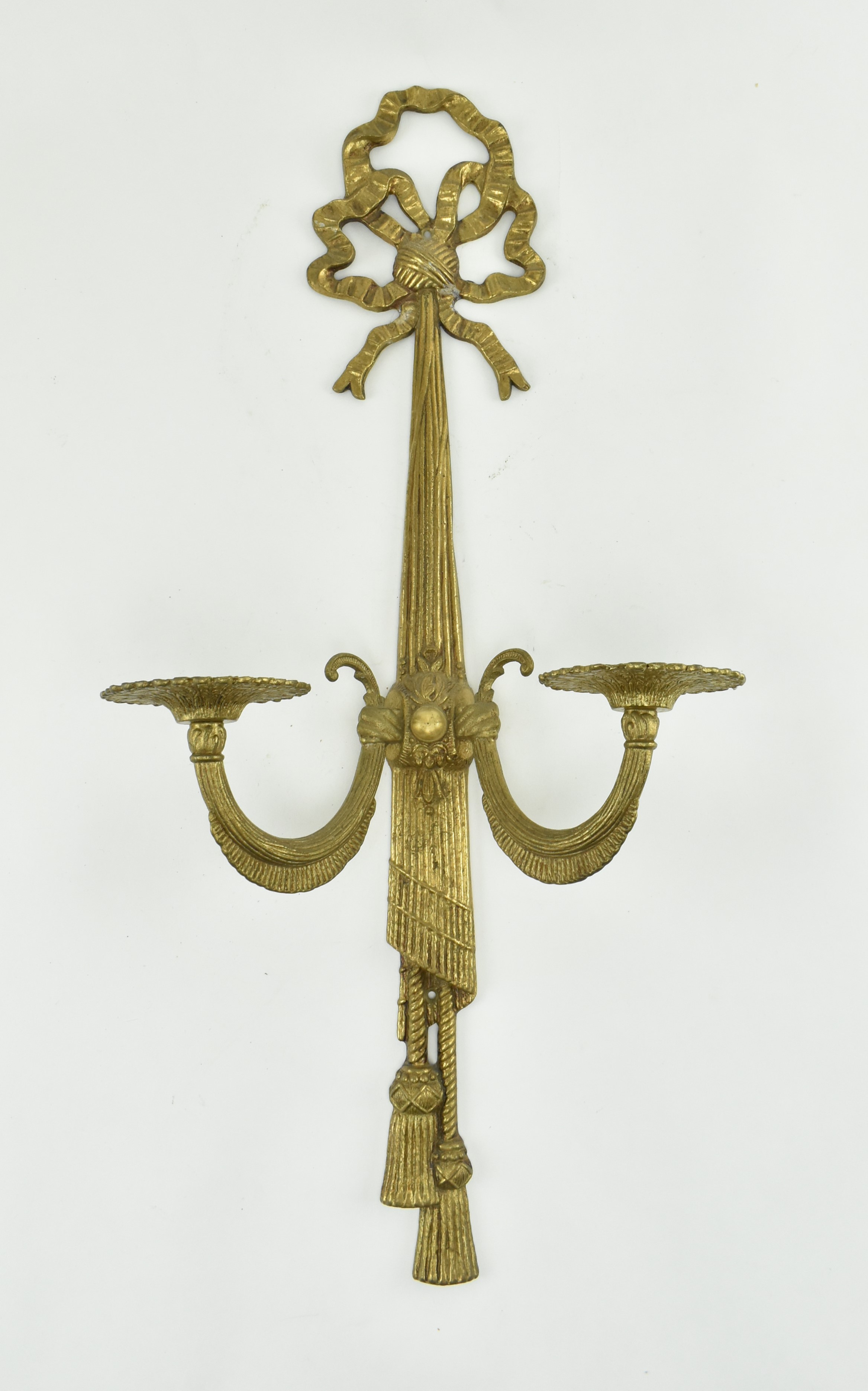 EARLY 20TH CENTURY REGENCY REVIVAL GILT METAL WALL SCONCE