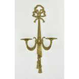 EARLY 20TH CENTURY REGENCY REVIVAL GILT METAL WALL SCONCE