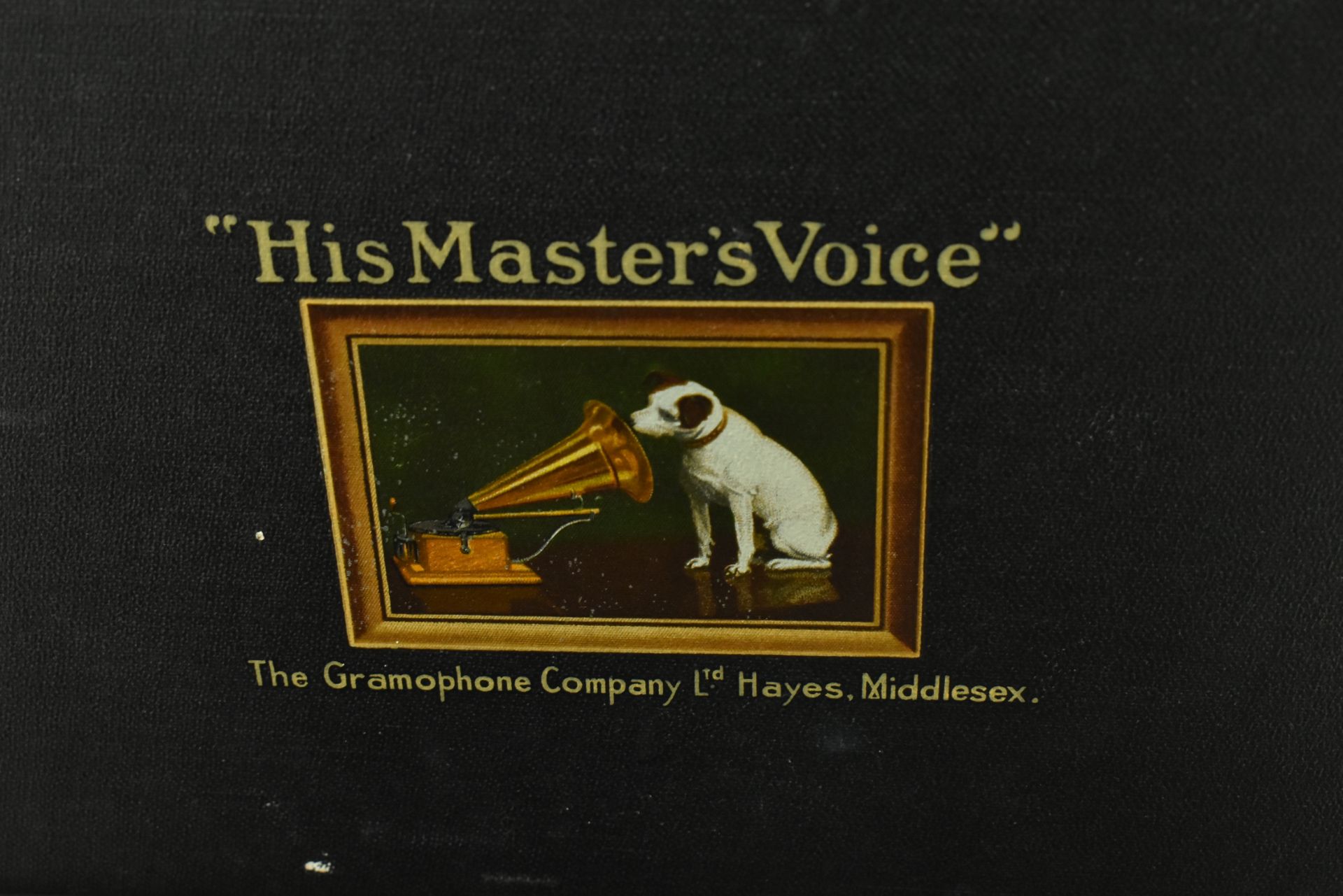 HIS MASTER'S VOICE - LEATHER CASED CIRCA 1925 GRAMOPHONE - Image 2 of 7