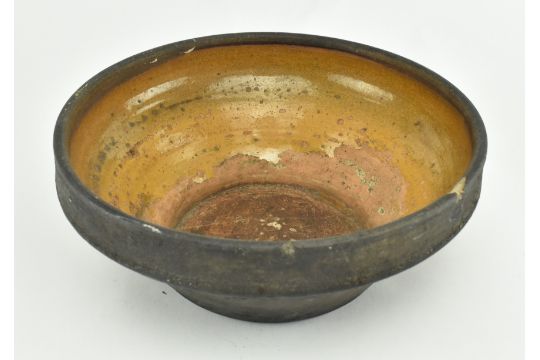 PRIMITIVE 18TH CENTURY GLAZED TERRACOTTA MIXING BOWL - Image 2 of 6