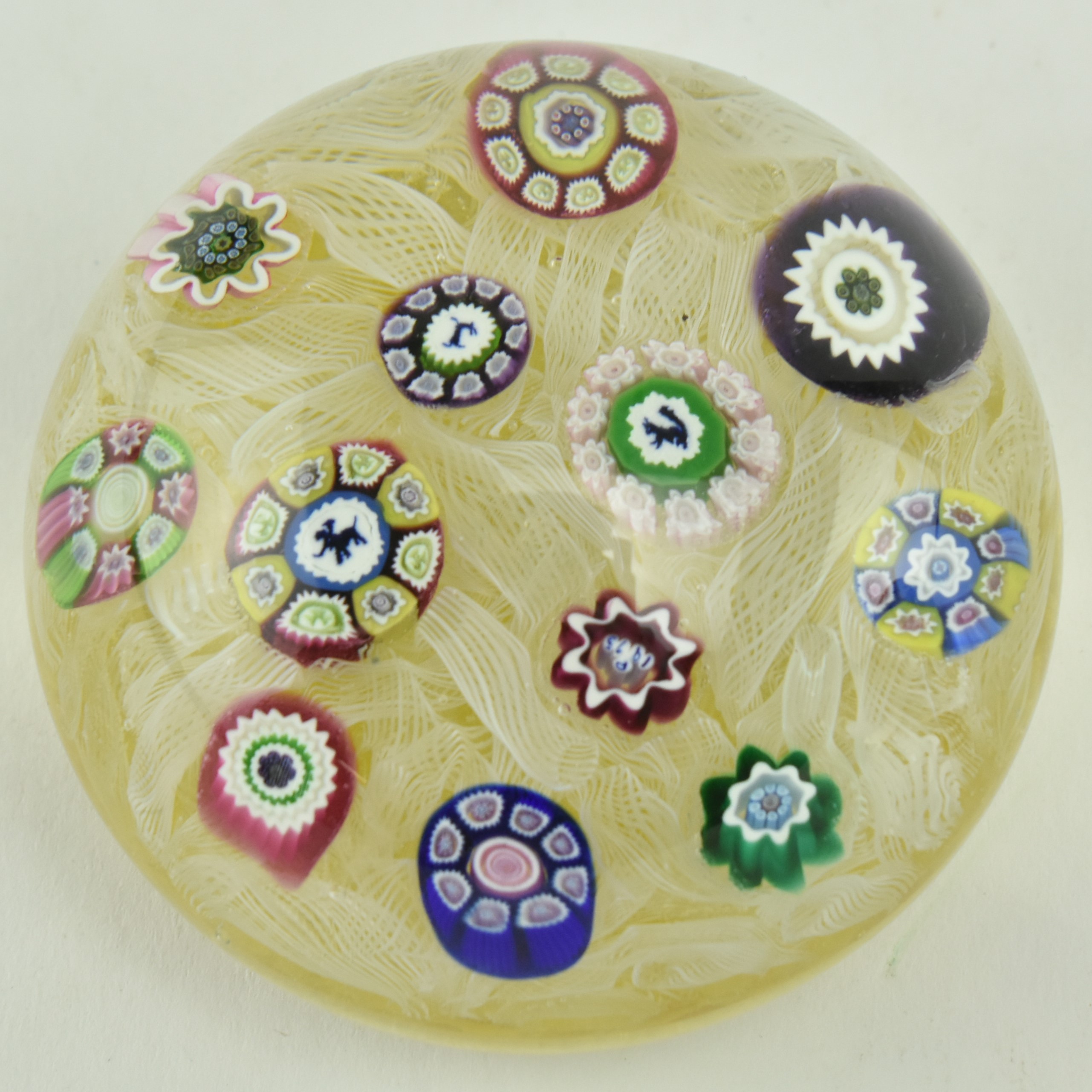 THREE VINTAGE GLASS PAPERWEIGHTS INCL. PERTHSHIRE - Image 3 of 6