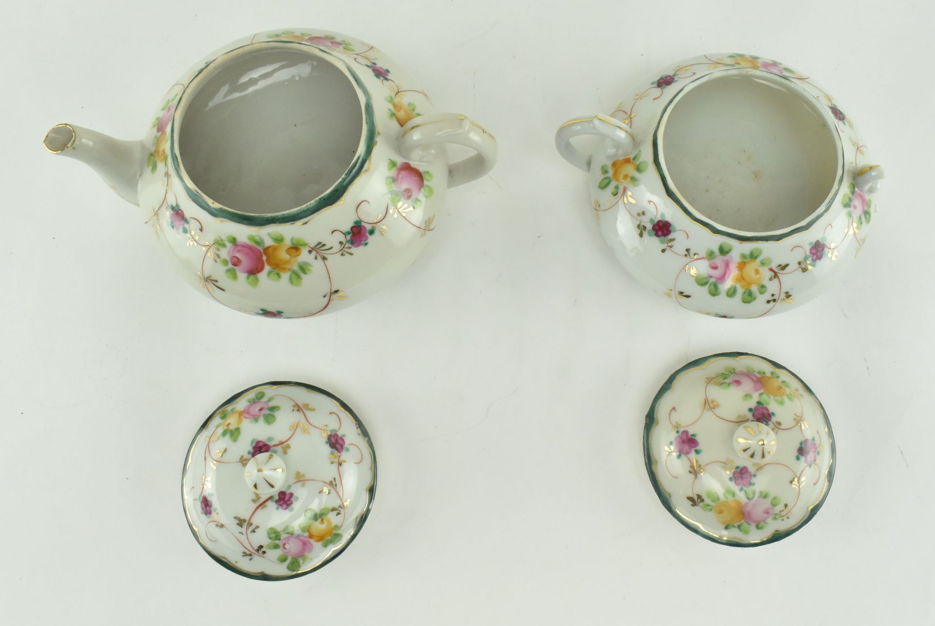 VICTORIAN HAND PAINTED FINE BONE CHINA TEA SERVICE - Image 10 of 11