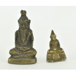 TWO SOUTH EAST ASIAN AMULETS IN LOTUS POSITION