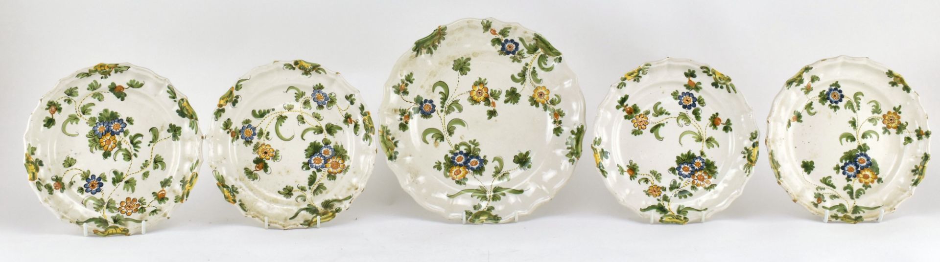FIVE EARLY 20TH CENTURY CANTAGALLI CERAMIC PLATES