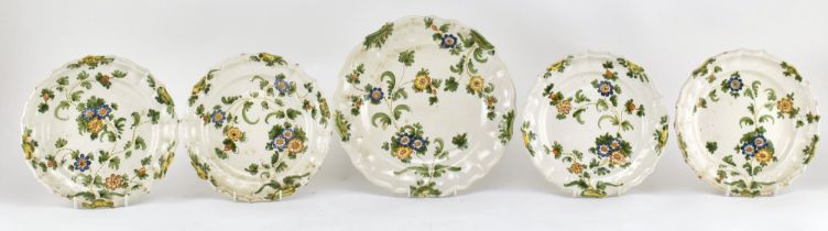 FIVE EARLY 20TH CENTURY CANTAGALLI CERAMIC PLATES