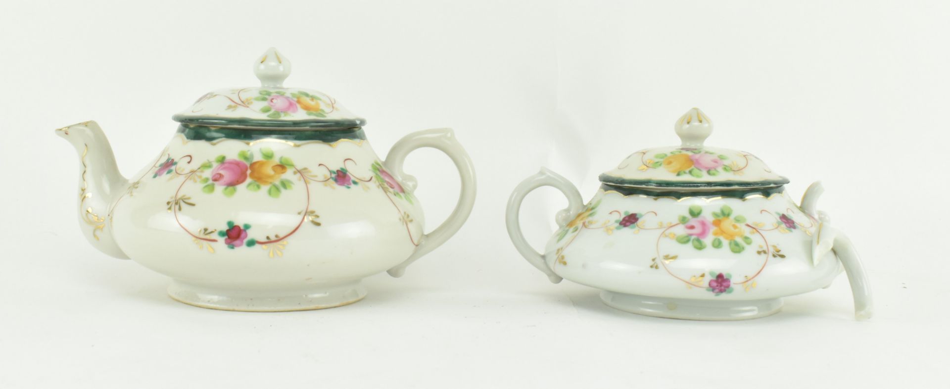 VICTORIAN HAND PAINTED FINE BONE CHINA TEA SERVICE - Image 8 of 11