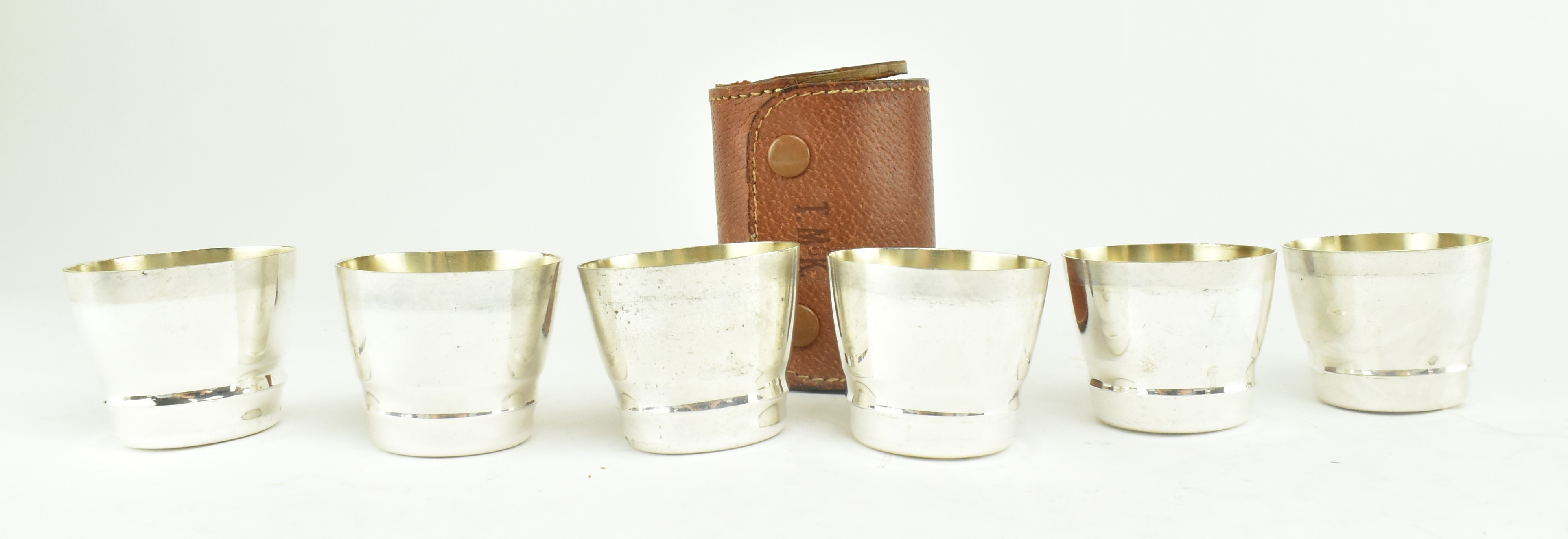 WALKER & HALL SILVER PLATED HIP FLASK AND PHV & CO TUMBLERS - Image 8 of 14