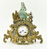 E. MARGUIN - 19TH CENTURY FRENCH GILT METAL & BRONZE CLOCK